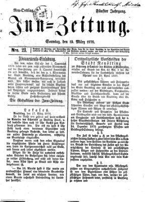 Inn-Zeitung Sonntag 19. März 1876