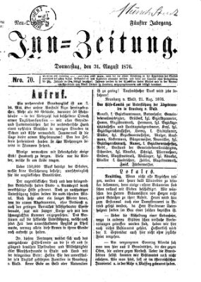 Inn-Zeitung Donnerstag 31. August 1876