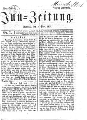 Inn-Zeitung Sonntag 3. September 1876