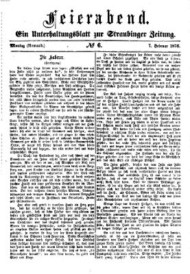 Feierabend (Straubinger Zeitung) Montag 7. Februar 1876