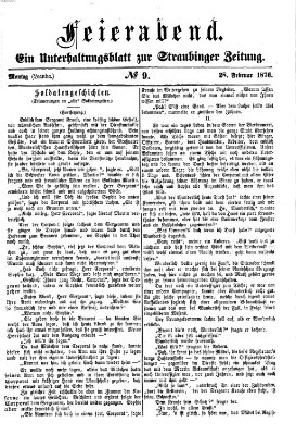 Feierabend (Straubinger Zeitung) Montag 28. Februar 1876