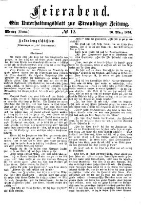 Feierabend (Straubinger Zeitung) Montag 20. März 1876