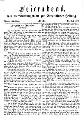 Feierabend (Straubinger Zeitung) Montag 24. Juli 1876