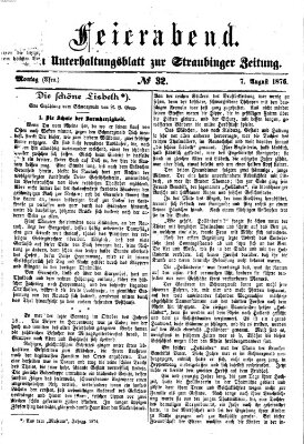 Feierabend (Straubinger Zeitung) Montag 7. August 1876