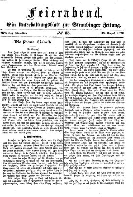 Feierabend (Straubinger Zeitung) Montag 28. August 1876