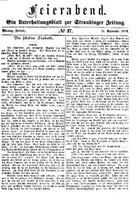 Feierabend (Straubinger Zeitung) Montag 11. September 1876