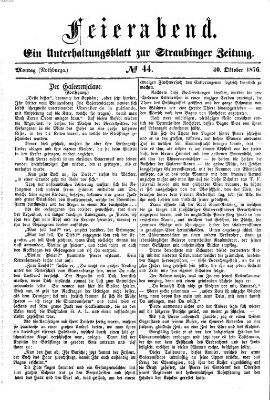 Feierabend (Straubinger Zeitung) Montag 30. Oktober 1876