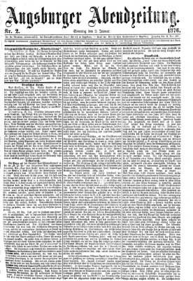 Augsburger Abendzeitung Sonntag 2. Januar 1876