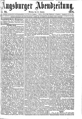 Augsburger Abendzeitung Montag 24. Januar 1876