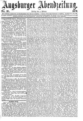 Augsburger Abendzeitung Montag 4. Dezember 1876