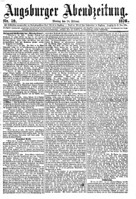 Augsburger Abendzeitung Montag 28. Februar 1876