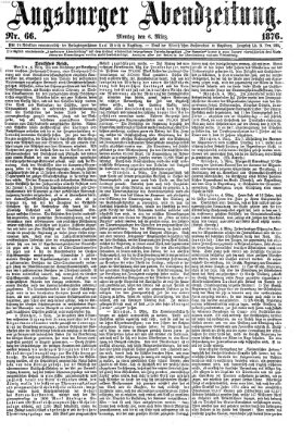 Augsburger Abendzeitung Montag 6. März 1876