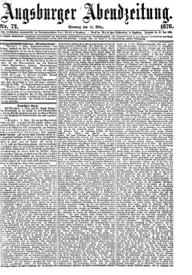 Augsburger Abendzeitung Sonntag 12. März 1876