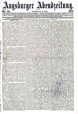 Augsburger Abendzeitung Donnerstag 30. März 1876