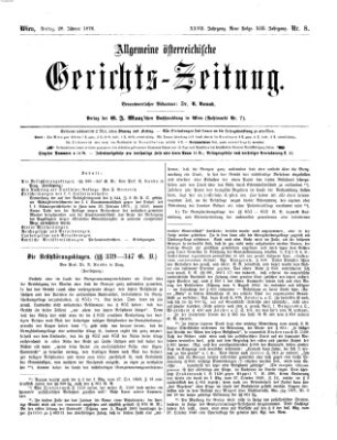 Allgemeine österreichische Gerichts-Zeitung Freitag 28. Januar 1876