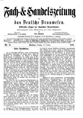 Fach- und Handelszeitung für das deutsche Brauwesen Dienstag 17. Oktober 1876