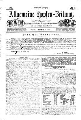 Allgemeine Hopfen-Zeitung Dienstag 4. Januar 1876