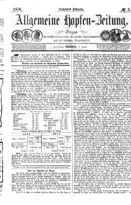 Allgemeine Hopfen-Zeitung Samstag 8. Januar 1876