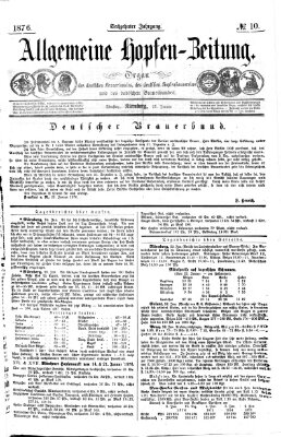 Allgemeine Hopfen-Zeitung Dienstag 25. Januar 1876