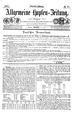 Allgemeine Hopfen-Zeitung Dienstag 29. Februar 1876