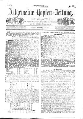 Allgemeine Hopfen-Zeitung Donnerstag 16. März 1876