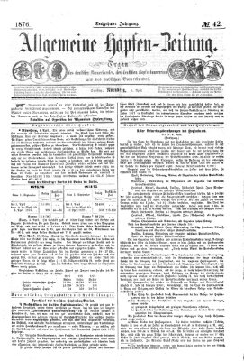 Allgemeine Hopfen-Zeitung Samstag 8. April 1876