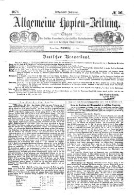 Allgemeine Hopfen-Zeitung Donnerstag 11. Mai 1876