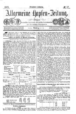 Allgemeine Hopfen-Zeitung Samstag 13. Mai 1876