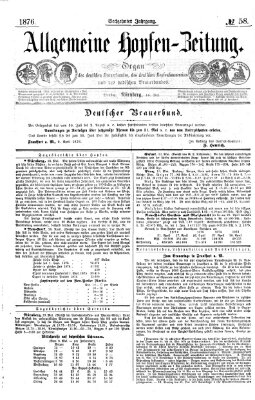 Allgemeine Hopfen-Zeitung Dienstag 16. Mai 1876