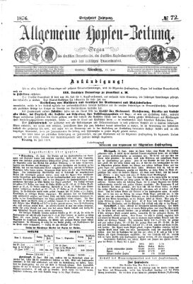 Allgemeine Hopfen-Zeitung Samstag 17. Juni 1876