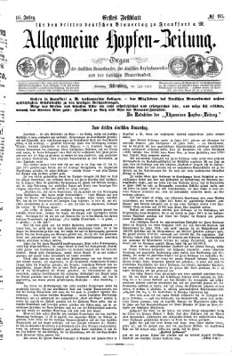 Allgemeine Hopfen-Zeitung Sonntag 30. Juli 1876