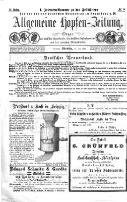 Allgemeine Hopfen-Zeitung Sonntag 30. Juli 1876