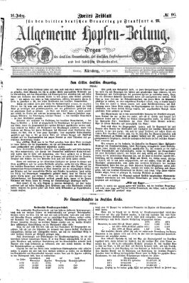 Allgemeine Hopfen-Zeitung Montag 31. Juli 1876