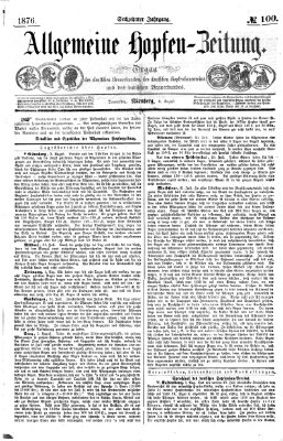 Allgemeine Hopfen-Zeitung Donnerstag 3. August 1876