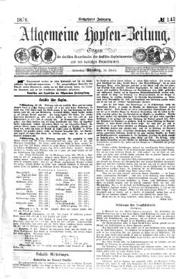 Allgemeine Hopfen-Zeitung Donnerstag 26. Oktober 1876