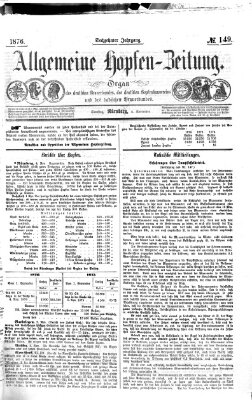 Allgemeine Hopfen-Zeitung Samstag 4. November 1876