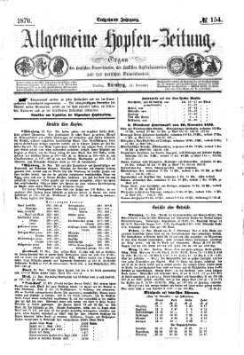 Allgemeine Hopfen-Zeitung Dienstag 14. November 1876