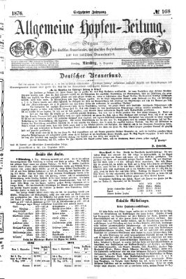 Allgemeine Hopfen-Zeitung Samstag 9. Dezember 1876