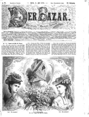 Der Bazar Samstag 1. Juli 1876