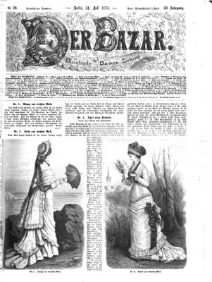 Der Bazar Montag 31. Juli 1876