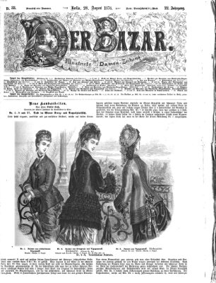 Der Bazar Montag 28. August 1876