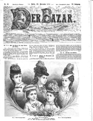 Der Bazar Mittwoch 29. November 1876