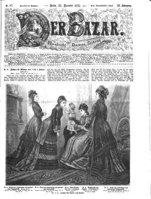 Der Bazar Mittwoch 13. Dezember 1876