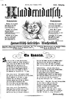 Kladderadatsch Sonntag 9. Januar 1876