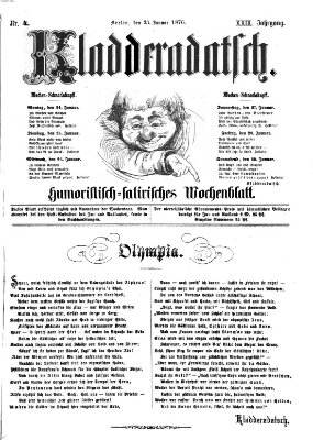 Kladderadatsch Sonntag 23. Januar 1876