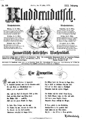 Kladderadatsch Sonntag 12. März 1876