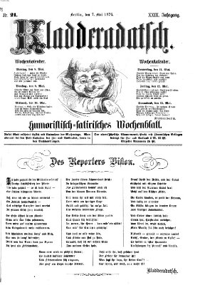 Kladderadatsch Sonntag 7. Mai 1876