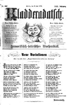 Kladderadatsch Sonntag 23. Juli 1876