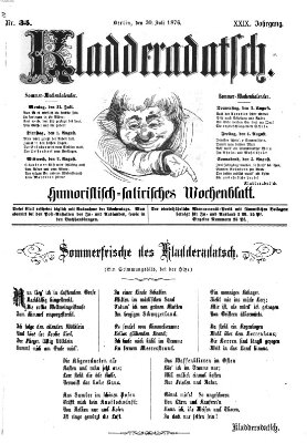 Kladderadatsch Sonntag 30. Juli 1876