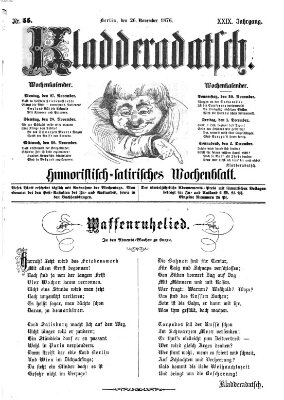 Kladderadatsch Sonntag 26. November 1876